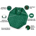 thumbnail image 3 of Covermates Keepsakes Christmas Wreath Storage Bag - Heavy Duty Polyester - Dual Zipper Pulls - Reinforced Handles - Holiday Storage, Green Snowflake, 3 of 8