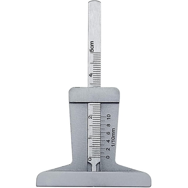 Medidor de profundidad de neumáticos, medidor de profundidad de la banda de rodadura de neumáticos de 0-50 mm, medidor de banda de rodadura de neumáticos de acero inoxidable para coche, motocicleta, camión, Banban LingWen 8390612183782