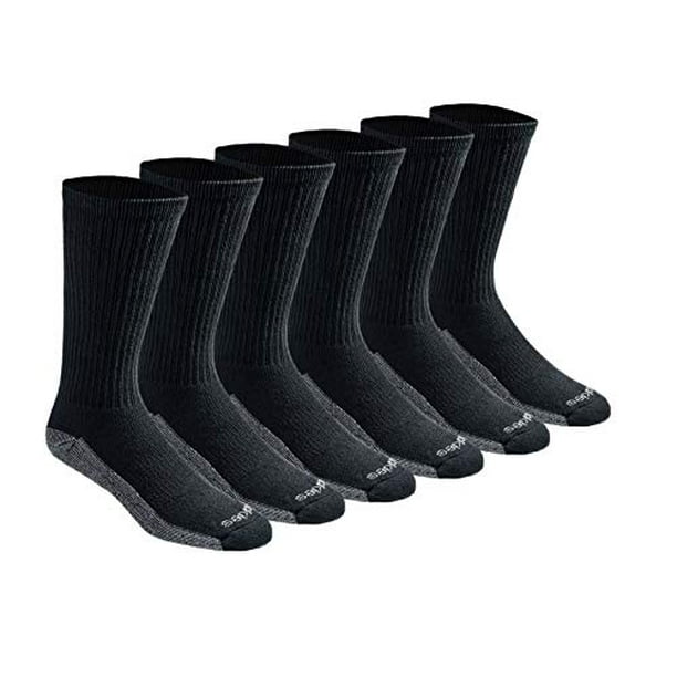 Dickies Men's Dritech Moisture Control Crew Socks Multipack, Black (6