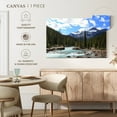 thumbnail image 5 of Elephant Stock Rocky Mountains River Wall Art - Horizontal Canvas Wall Art - Living Room Wall Decor - Nature Canvas - Green And White Decor - 51" x 34", 5 of 8