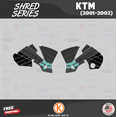 thumbnail image 3 of Kalair GFX Graphics Kit for Ktm SX SXF 125,250,380,520,525 (2001-2002) Shred Series, 3 of 5