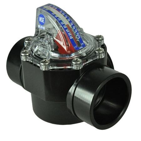 2 Inch Globe Valve - FlowVis 2 x 2.5 Inch Complete Pool Flow Meter and Check Valve