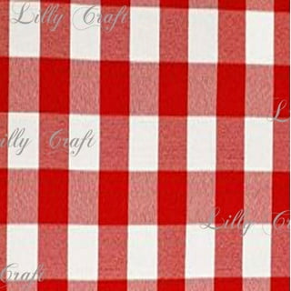 Cali Fabrics Red and White 1/8” Gingham Seersucker Fabric by the Yard