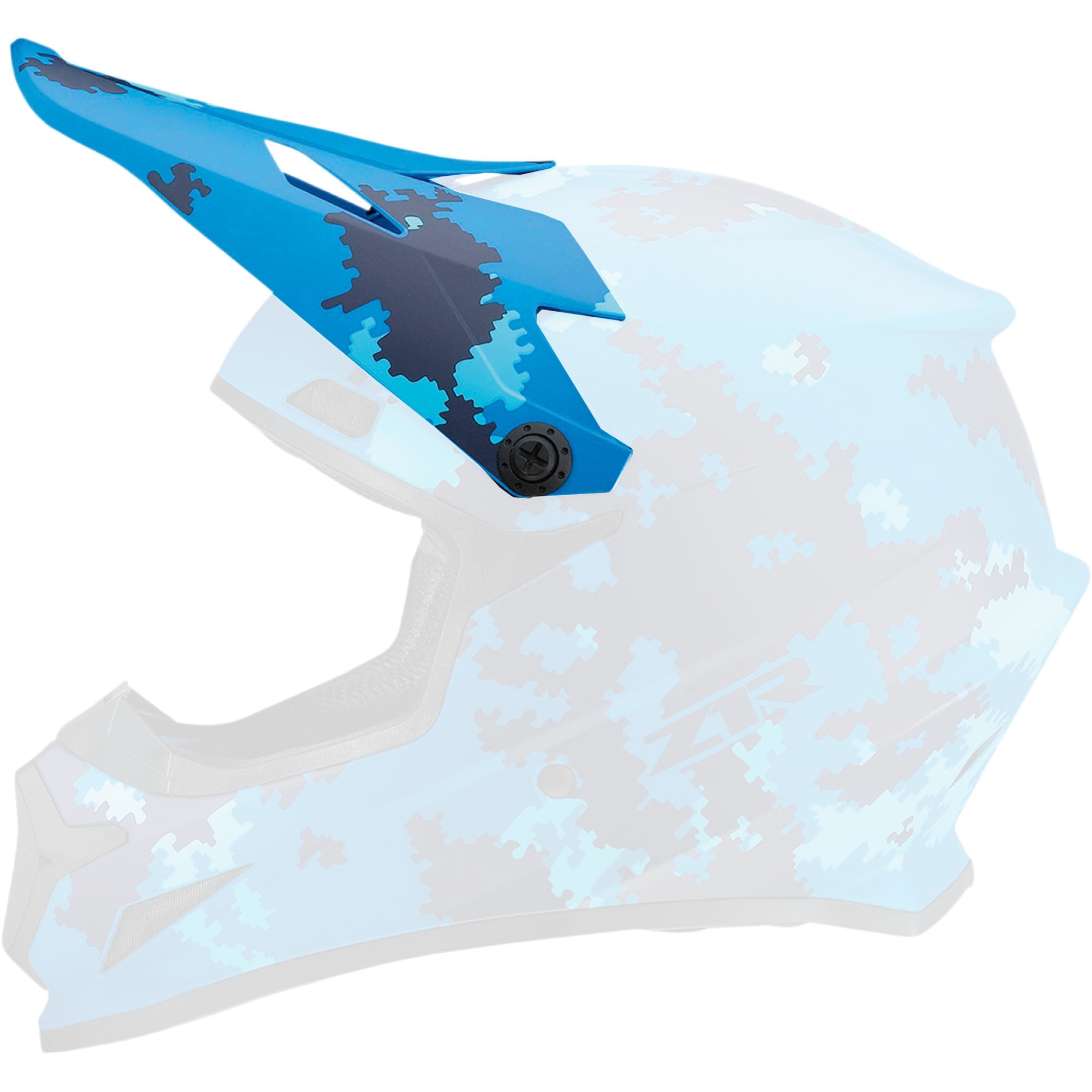Z1R Rise Camo 2 Helmet Replacement Visor/Peak Blue