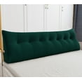 thumbnail image 5 of WOWMAX Large Bolster Triangular Reading Backrest Positioning Support Wedge Pillow Headboard for Day Bed Bunk Bed RV/Trailer with Removable Cover 76 Inches Velveteen Green, 5 of 7