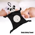 thumbnail image 4 of Manta de toalla de seguridad para bebés pequeños de peluche, con muñeco de animal (Panda), 4 of 13