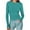 Light Blue, variant on Maean Women Basic Shirts Crew Neck Long Sleeve Plain Tshirts Ruched Tunic Tops Fall Casual Tees