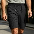 thumbnail image 3 of Guluxicc Men's Golf Cargo Shorts with Multi Pockets Button Front Elastic Waist Drawstring Shorts Summer Casual Outfits, 3 of 8