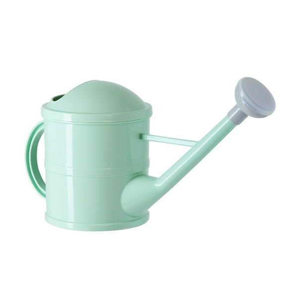 Small Mint Green Plastic Watering Can with Long Spout Sprinkler Head for Garden, Indoor and Outdoor Plants, Flowers (0.4 Gallon)