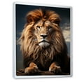 thumbnail image 2 of Designart "The Regal Majesty of a Lion King" Animals Floater Framed Canvas Print, 2 of 7