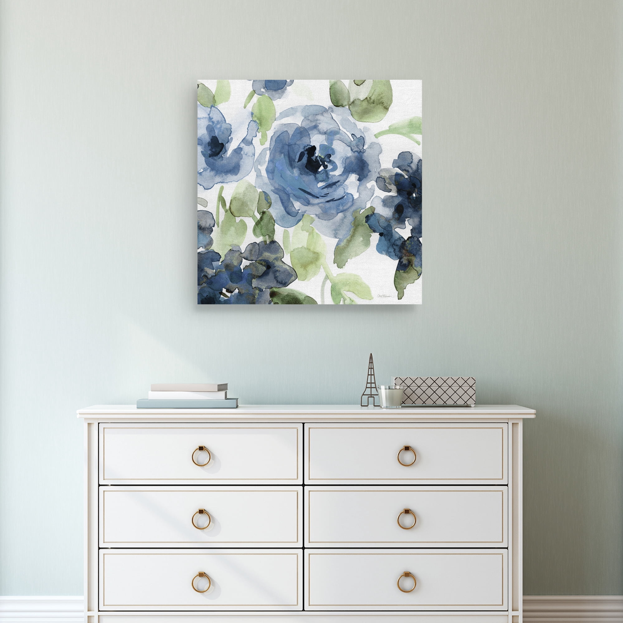 Masterpiece Art Gallery Belle's Blue II Indigo By Carol Robinson Canvas Art Print 24" x 24"