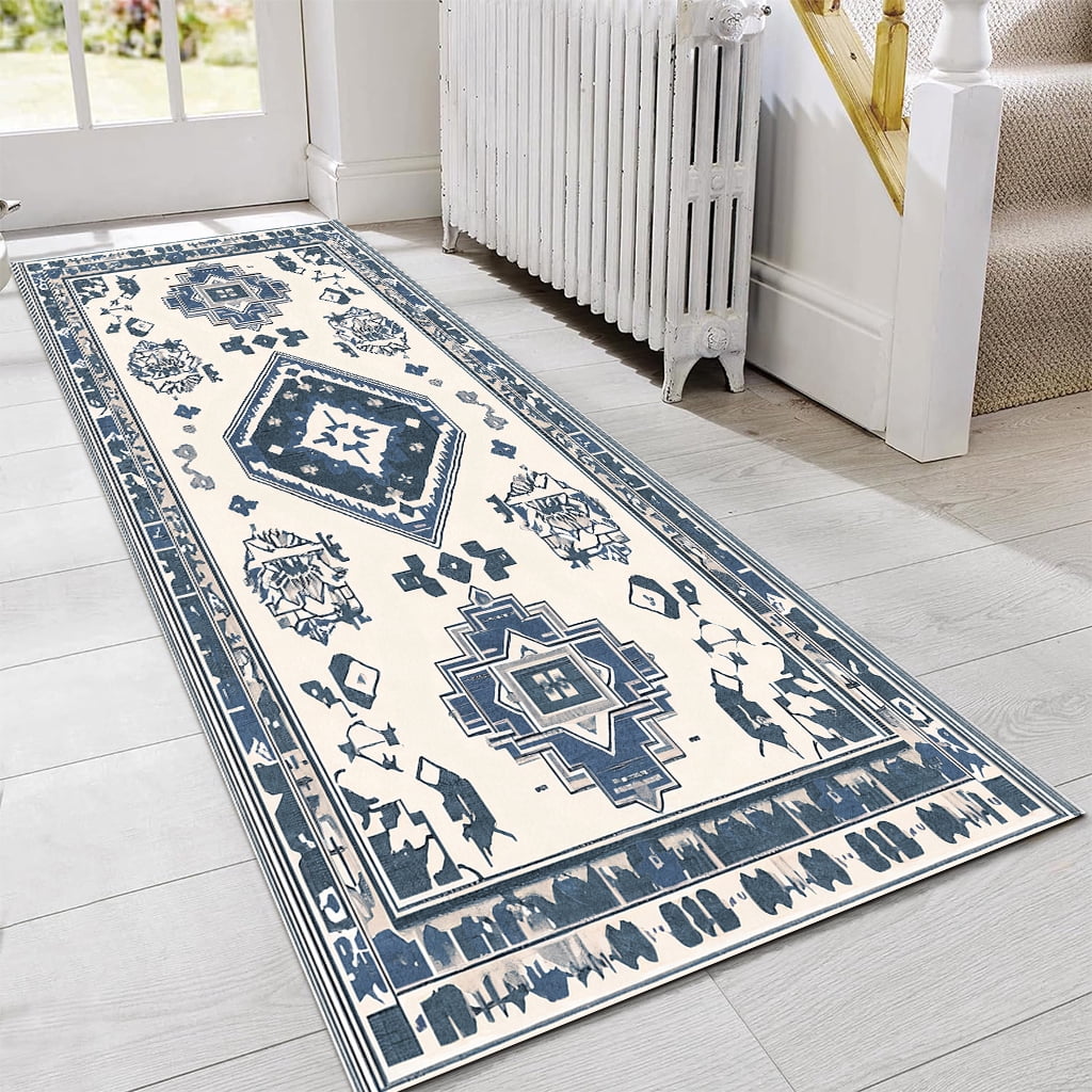 TECHVIDA Kitchen Rug Set 3 Piece,Non Slip Machine Washable Kitchen Rugs,Farmhouse Hallway Door Rugs for Home Floor