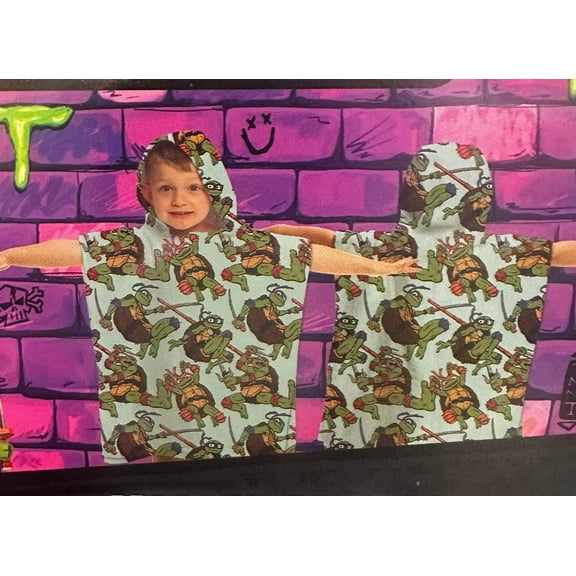 Teenage Mutant Ninja Turtles TMNT - Hooded Kids Towel Poncho "Crime Fighters"