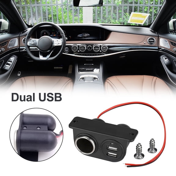 Styrix Efficient Dual Usb Power Outlet Socket Adapter for Mobile and Gps Devices