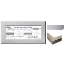 Sales Tax Certificate Wood Frame - 8.5 x 3.5 inches - Stainless Steel Wood