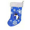 thumbnail image 1 of 11 W x 8 H in. Basenji Winter Snowflakes Christmas Stocking, 1 of 1
