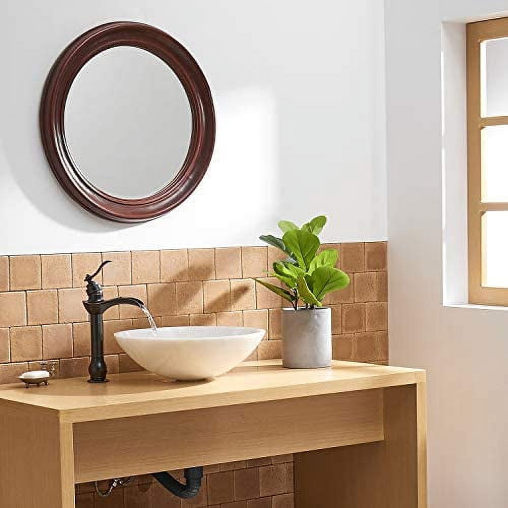 BWE Vessel Sink Faucet with Drain Assembly and Supply Hose Single-Handle Single Hole Bathroom Faucet Waterfall Lavatory Mixer Tap Oil Rubbed Bronze Tall Body