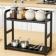 thumbnail image 4 of CaiYueKe Kitchen Storage Rack Two Tier Metal Organizer Spice Shelf Countertop Pantry Cabinet Organizing Rack Sturdy Space Saving Durable Kitchenware Rack, 4 of 7