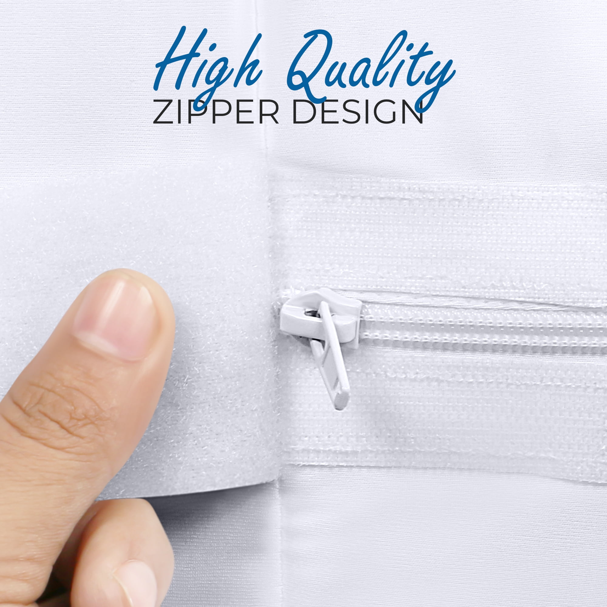 PEKUR Queen Zippered Mattress Encasement – Waterproof and Bed Bug Proof Six-Sided Protector