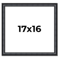 17x16 Frame Black Real Wood Picture Frame Width 1.25 inches | Interior Frame Depth 0.5 inches |