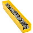 thumbnail image 2 of Plastic Shelf Bin Nestable 4-1/8"W x 23-5/8" D x 4"H Yellow, Lot of 12, 2 of 4