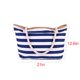 thumbnail image 2 of pstuiky Bolso de playa para mujer con estampado de hojas azules grande de lona para viaje con cierre de cremallera para verano, 2 of 6