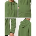 thumbnail image 5 of Unique Bargains Big & Tall Men's Fleece Drawstring Hooded Sweatshirt Zip Pullover, 5 of 5