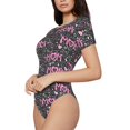thumbnail image 2 of Easygdp Lovely Mom Ever Women's One-Piece Swimsuit Slim Fit Crew Neck Bodysuit Athletic Swimwear with Concealed Buckle - XX-Large, 2 of 9