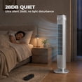 thumbnail image 3 of Alvantor 36" Tower Fan for Bedroom, 28dB Quiet Bladeless Cooling Fan with Remote, 5 Speeds 4 Modes, 12H Timer, 64° Oscillating Standing Fan, 3 of 7