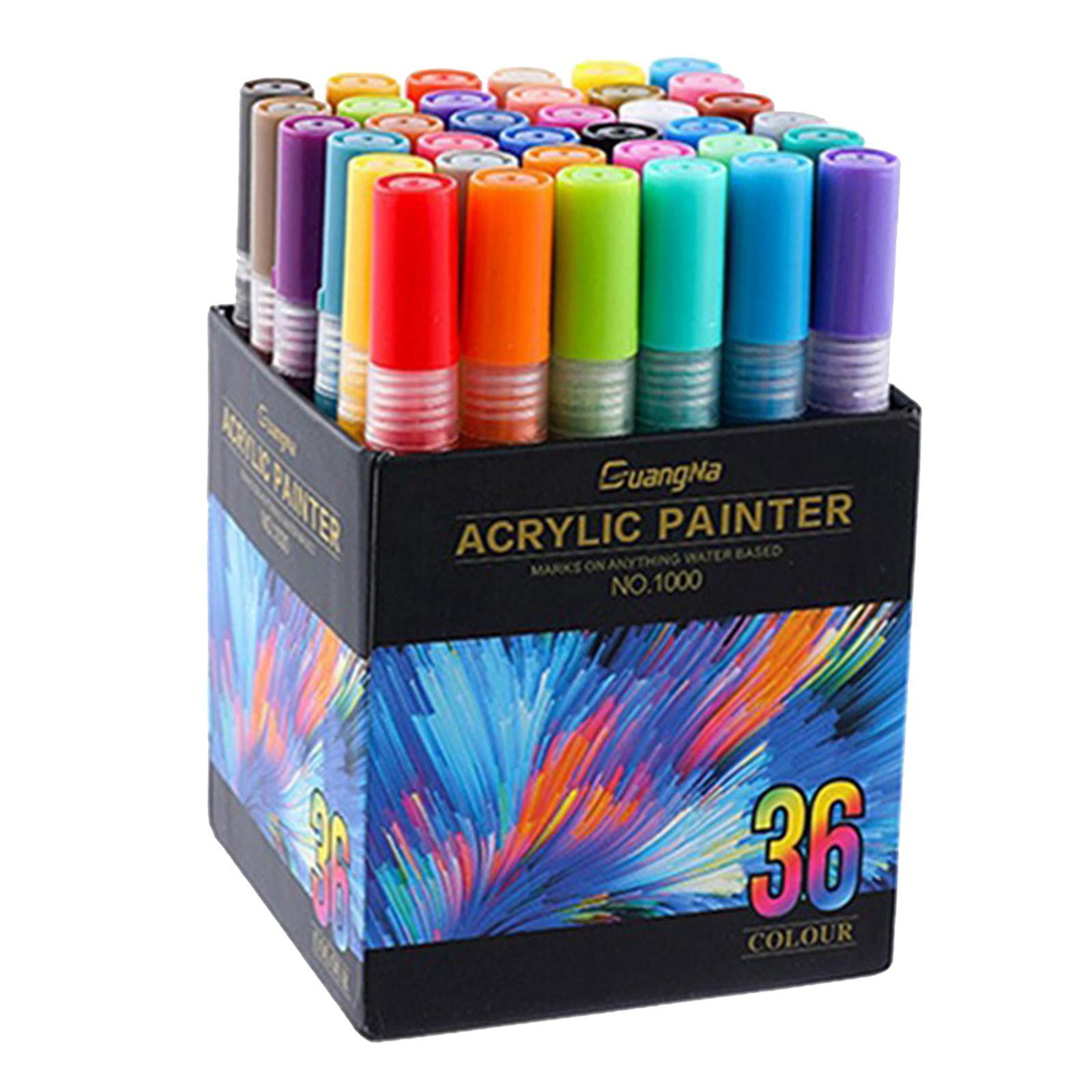 Axioma 12/15/24/36pcs Acrylic Paint Pens for Rock Painting, Stone, Ceramic, Wine Glass,