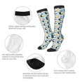 thumbnail image 3 of Naloa FUNNY CAT IS DRINKING WATER Knee Socks, High Socks Long Stretchy Sock Women Knee High Stocking, Long Socks for Women, 3 of 6