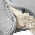 thumbnail image 6 of Children's Fleece Vests Winter Thickened Warm Soft Sleeveless Tops Solid Color Button Comfortable Thermal Outwear Gray 7 Years, 6 of 6