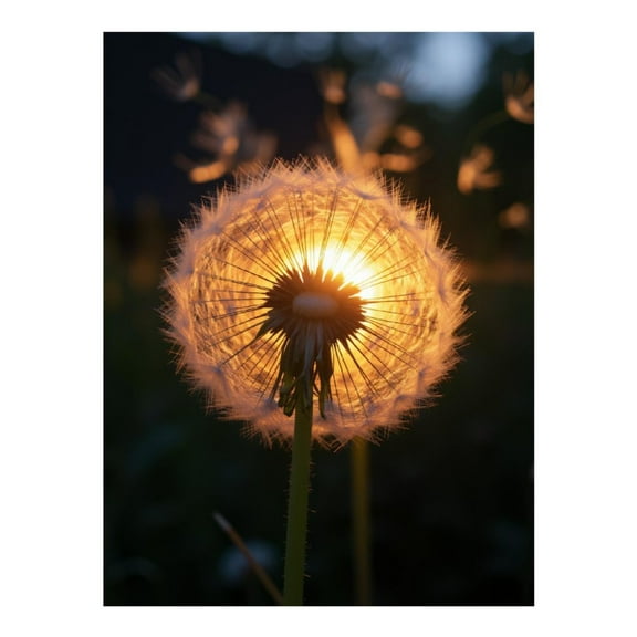 Diamond Art Kits for Adults, Sunset Dandelion Glow 5D Diamond Painting Kits for Adults Beginners, DIY Full Drill Diamond Painting, Gem Art and Crafts 12x16