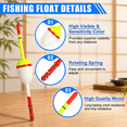 Panfish Png Wooden Slip Fishing Bobbers, 10-Pack Oval Balsa Floats for Crappie ...
