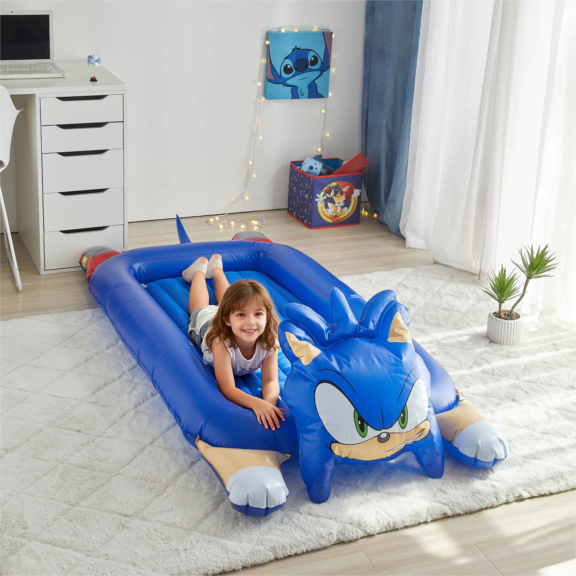Sonic the Hedgehog Inflatable Portable Kids Travel Bed