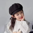 thumbnail image 5 of Lifetechs Children Beret Short Brim Newsboy Cap Autumn Winter Cap Girls Octagonal Cap, 5 of 9