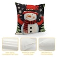thumbnail image 4 of Creowell Christmas Lovely Snowman Pillow Cushion Covers Short Plush Aesthetic Decor Sofa Couch Bedroom Home Decor 1PC 22x22in, 4 of 5