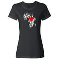 thumbnail image 3 of Inktastic Black History Month Ink Print African Heart Women's T-Shirt, 3 of 5