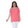 thumbnail image 2 of White Mark Women's Plus Size Bexley Tunic Top, 2 of 4