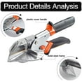 thumbnail image 5 of Multifunctional Trunking Tool, Adjustable Miter Shears for Precision Angular Cutting 45 To 135 Degree, Ergonomic Design for Effortless Handling, Includes 10 Spare Blades for Soft Wood and PVC, 5 of 5