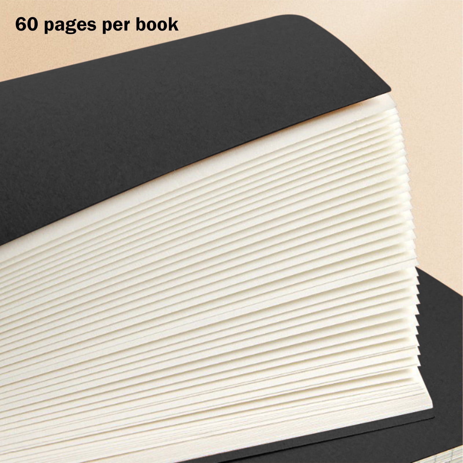 HBBKVI 4 Pack Notebook, A5 Kraft Paper Notebook Ordinary Exercise Book Environmentally Friendly Kraft Paper Horizontal Line Notebook