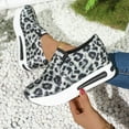 thumbnail image 6 of Mepaouo Slip on Platform Sneakers for Women 2025 Leopard Print Chunky Wedge Loafers Walking Work Shoes, 6 of 8
