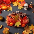 thumbnail image 4 of Miayilima Wreath Flower Garden Pumpkin Garland Metal Pack DIY Holiday Door Decorations A, 4 of 6