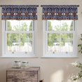 thumbnail image 2 of LALILO Kitchen Curtain Valance Ethnic Boho Scribble Retro Rod Pocket Window Curtain 52"x 18" Set of 2, 2 of 5