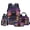 Black Cat Florals, variant on Pink Bow 4Pcs Girls Backpack for School with Lunch Box Multifunctional Pencil Case Water Bottle Bag Carrier with Compartments for Toddler Girls