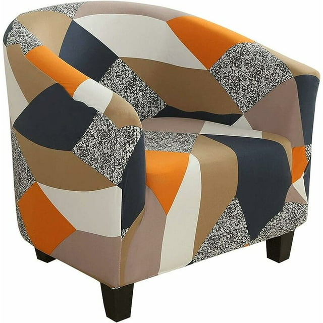 Funda para sillón convertible, funda elástica para sillón Chesterfield, funda para sofá, funda para silla de comedor, fundas para silla lavables, protector multicolor TUNC Sencillez