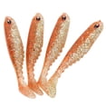 thumbnail image 6 of BIMZUC Soft Bait T Tail Lure AR48 Swimbait 75mm / 2.95 inches 3.2g / 0.11 oz Artificial Tackle for Fisherman Seawater Freshwater Fishing - Orange Color, 6 of 9