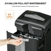 Bonsaii Paper Shredder 18-Sheet Cross Cut Shredder for Home Office with Wastebasket