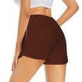 thumbnail image 3 of Disketp Brown Print Women's Shorts Workout Shorts for Athletic Gym Running Shorts with Phone Pockets Small, 3 of 8