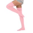 thumbnail image 2 of LAVA Women's Cable Knitted Thigh High Socks Over the Knee High Boot Socks Extra Long Winter Leg Warmers Pink, 2 of 8